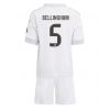 Camisa de Futebol Real Madrid Jude Bellingham #5 Equipamento Principal Infantil 2025-26 Manga Curta (+ Calças curtas)